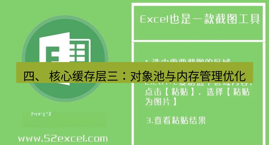 截图软件 四、 核心缓存层三：对象池与内存管理优化