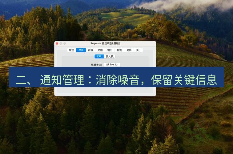 snipaste 二、 通知管理：消除噪音，保留关键信息