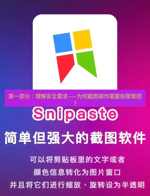 snipaste 第一部分：理解安全需求——为何截图操作需要权限管控？