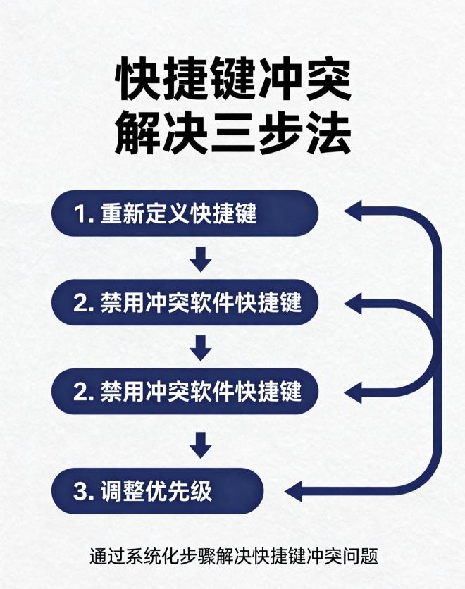 快捷键三步冲突解决指南