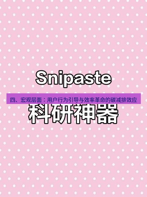snipaste 四、宏观层面：用户行为引导与效率革命的碳减排效应
