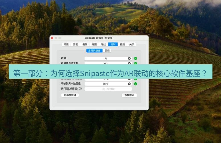 snipaste 第一部分：为何选择Snipaste作为AR联动的核心软件基座？